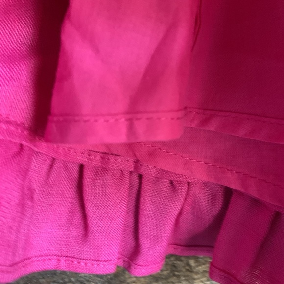 New Hill House The Paz Skirt pink size small linen ruffle feminine beachy preppy - Picture 7 of 12